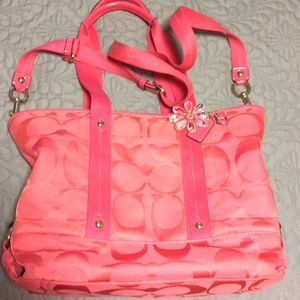 Hot pink Coach bag